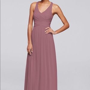 David’s Bridal long dress Criss cross back